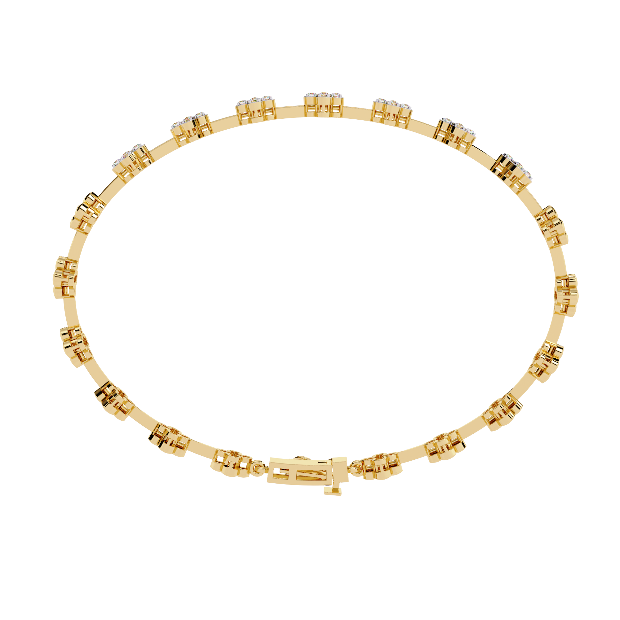 Solitairekart 0.23ct Flora Diamond Tennis Bracelet-HI Color, VS-SI Clarity